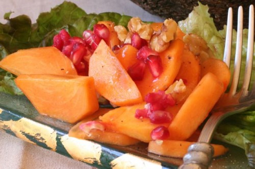 persimmon & pomegranate salad